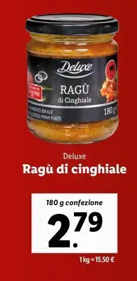 Lidl Ragù di cinghiale offerta