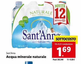 Lidl Acqua minerale naturale offerta
