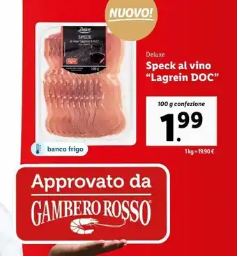 Lidl Speck al vino 'lagrein doc' offerta
