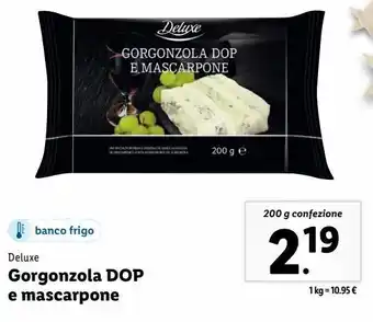 Lidl Gorgonzola dop e mascarpone offerta