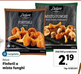 Lidl Finferli o misto funghi offerta