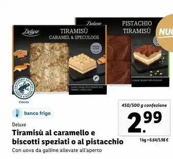 Lidl Tiramisù al caramello e biscotti speziati o al pistacchio offerta