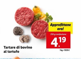 Lidl Tartare di bovino al tartufo offerta