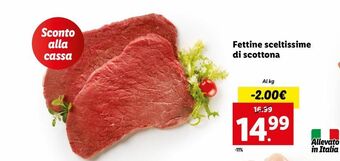 Lidl Fettine sceltissime di scottona offerta