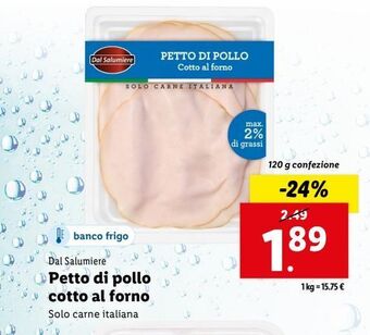 Lidl Petto di pollo cotto al forno offerta