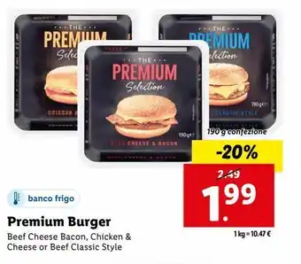 Lidl Premium burger offerta