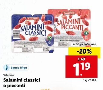 Lidl Salamini classici o piccanti offerta