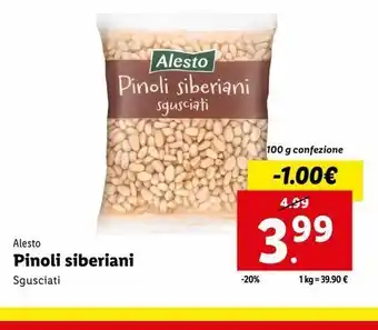 Lidl Pinoli siberiani offerta