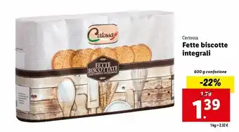 Lidl Fette biscottate integrali offerta