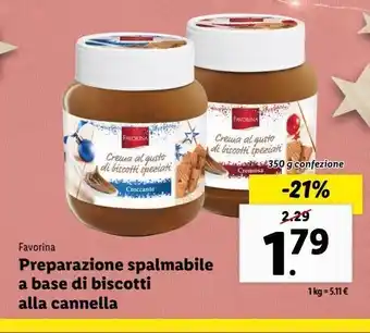 Lidl Preparazione spalmabile a base di biscotti alla cannella offerta