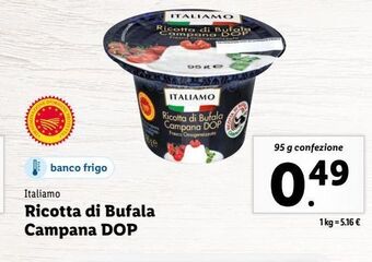 Lidl Ricotta di bufala campana dop offerta