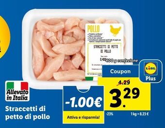 Lidl Straccetti di petto di pollo offerta