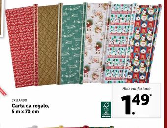 Lidl Carta da regalo 5 m x 70 cm offerta