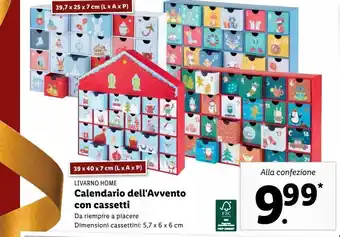Lidl Calendario dell'avvento con cassetti offerta
