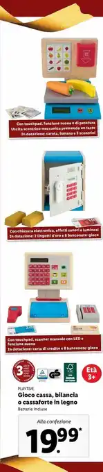 Gioco cassa, bilancia o cassaforte in legno