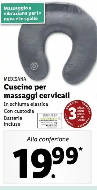 Lidl Cuscino per massaggi cervicali offerta