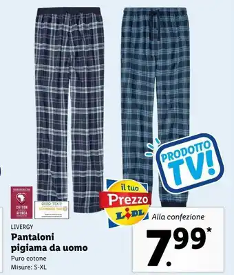 Lidl Pantaloni pigiama da uomo offerta
