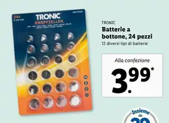 Lidl Batterie a bottone 24 pezzi offerta