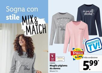 Lidl Maglia pigiama da donna offerta