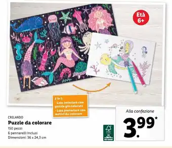 Lidl Puzzle da colorare offerta