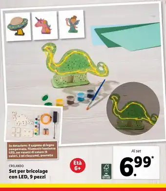 Lidl Set per bricolage con led 9 pezzi offerta