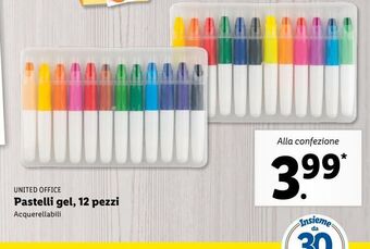 Lidl Pastelli gel 12 pezzi offerta