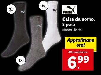 Lidl Calze da uomo, 3 paia offerta