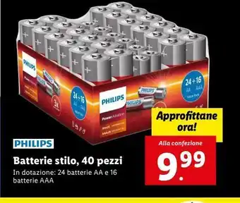 Lidl Batterie stilo, 40 pezzi offerta