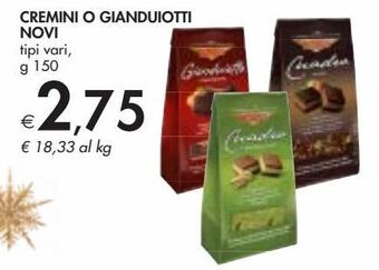 Bennet Gremini o gianduiotti novi offerta
