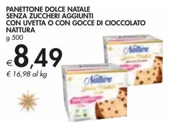 Bennet Panettone dolce natale senza zuccheri aggiunti con uvetta o con gocce di cioccolato nattura offerta