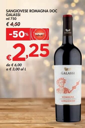 Bennet Sangiovese romagna doc galassi offerta