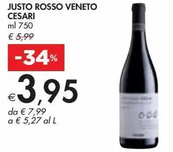 Bennet Justo rosso veneto cesari offerta