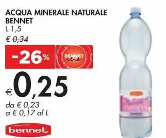 Bennet Acqua minerale naturale bennet offerta