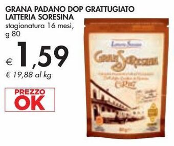Bennet Grana padano dop grattugiato latteria soresina offerta