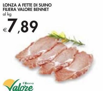 Bennet Lonza a fette di suino filiera valore bennet offerta
