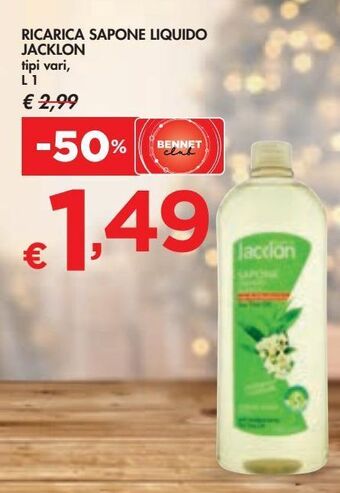 Ricarica sapone liquido jacklon