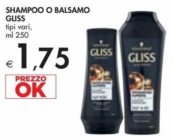 Bennet Shampoo o balsamo gliss offerta