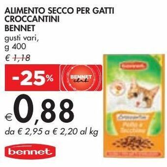 Bennet Alimento secco per gatti croccantini bennet offerta