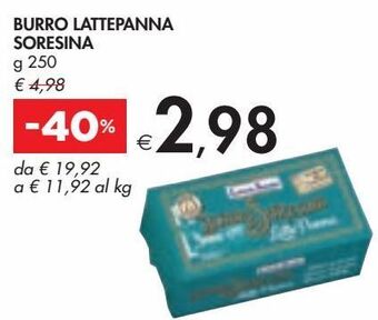 Bennet Burro lattepanna soresina offerta