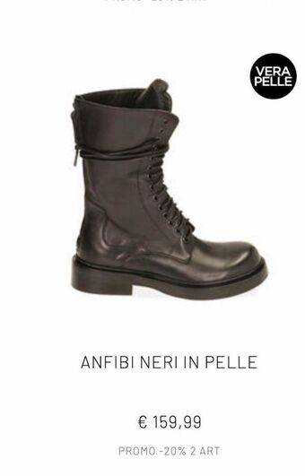 Primadonna Anfibi neri in pelle offerta