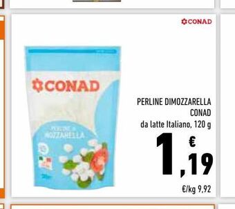 Conad Superstore Perline di mozzarella conad 120 g offerta