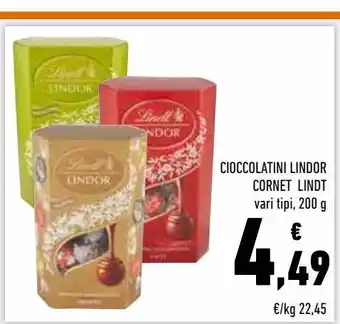 Conad Superstore Cioccolatini lindor cornet lindt 200 g offerta