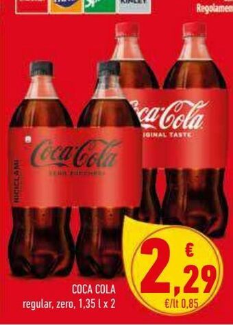 Conad Superstore Coca-cola regular , zero 1.35 l x 2 offerta