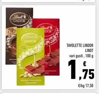 Conad Superstore Cioccolato lindor lindt 100 g offerta