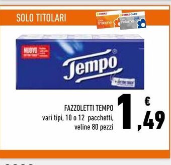 Conad Superstore Fazzoletti tempo offerta