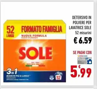 Conad Superstore Detersivo in polvere lavatrice sole 52 misurini offerta