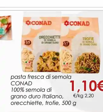 Conad Superstore Pasta fresca di semola conad offerta