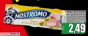 Vivo Supermercati Nostromo Tonno all'olio d'oliva 3x70 g offerta