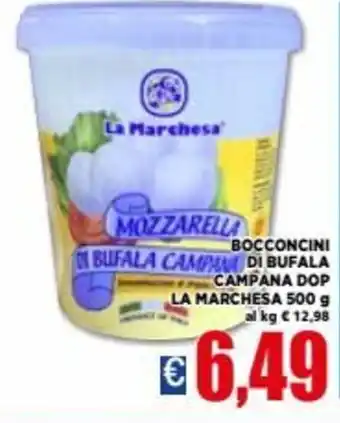 Vivo Supermercati La Marchesa Bocconcini di Bufala Campana DOP 500 g offerta
