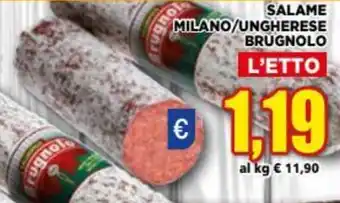 Vivo Supermercati Brugnolo Salame Milano/Ungherese offerta